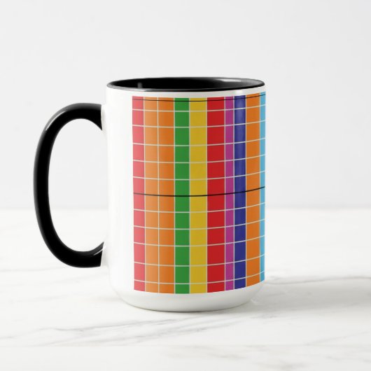 Modern Colorful Abstract Geometric Coffee Mug  Bol マグカップ (左)