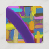 Modern Colorful Abstract Pattern Creative Square スクエア名刺 (正面)