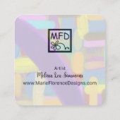 Modern Colorful Abstract Pattern Creative Square スクエア名刺 (裏面)