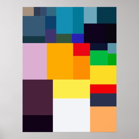 Modern Colorful Abstract Poster ポスター (正面)