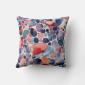Modern Colorful Abstract Watercolor Shapes クッション (裏面)