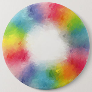 Modern Colorful Blank Add Your Text Name Template 缶バッジ