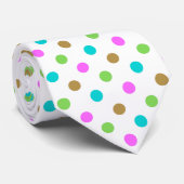 Modern Colorful Chic Polka Dots ネクタイ (ロール)