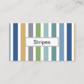 Modern Colorful Coastal Beach Stripes 名刺 (正面)