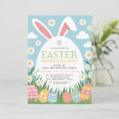 Modern Colorful Easter Brunch & Egg Hunt 招待状 (スタンド正面)