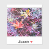 Modern Colorful Fallen Leaves Abstract シール (シート)