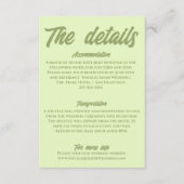 Modern Colorful Funky Fun Bold Wedding Details エンクロージャーカード (正面)