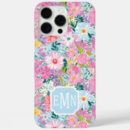 Modern Colorful Garden Monogrammed  iPhone 16 Pro Maxケース