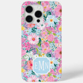Modern Colorful Garden Monogrammed  Case-Mate iPhoneケース (裏面)