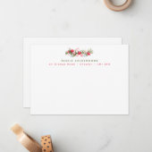 Modern Colorful Garland & Ornaments Holiday ノートカード (正面/裏面インサイチュ)