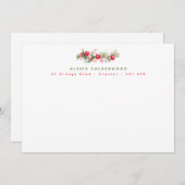 Modern Colorful Garland & Ornaments Holiday ノートカード (正面/裏面)