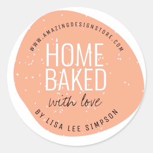 Modern colorful home baked  ラウンドシール (正面)