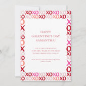 Modern Colorful Hugs and Kisses Galentine's Day シーズンカード (正面)