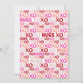 Modern Colorful Hugs and Kisses Galentine's Day シーズンカード (裏面)