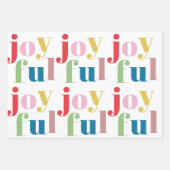 Modern Colorful Joyful Stripe Pattern Cute Holiday ラッピングペーパーシート (正面)