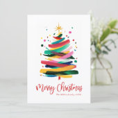 Modern Colorful Merry Christmas シーズンカード (スタンド正面)