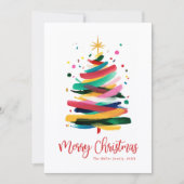 Modern Colorful Merry Christmas シーズンカード (正面)