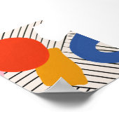 Modern Colorful Minimalist Wall Art Print ポスター (角)