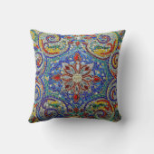 Modern Colorful Mosaic Throw Pillow –  クッション (裏面)