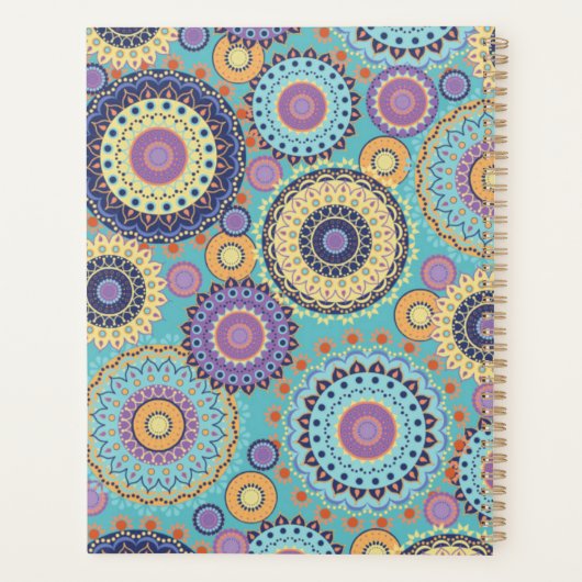 Modern Colorful Personalized Geometric  プランナー手帳 (裏面)