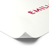 Modern Colorful Retro Bold Wedding Welcome Sign ポスター (角)