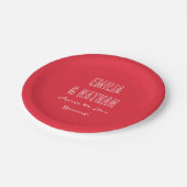 Modern Colorful Retro Hand Drawn Cupid Wedding ペーパープレート (アングル)