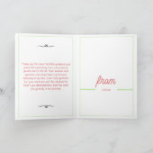 Modern Colorful Script Pastor Appreciation Card カード (内部)