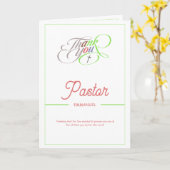 Modern Colorful Script Pastor Appreciation Card カード (黄色い花)