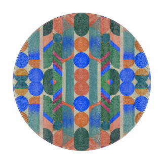 Modern Colorful Shapes カッティングボード