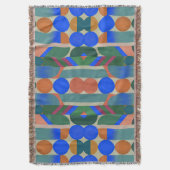 Modern Colorful Shapes スローブランケット (正面縦)