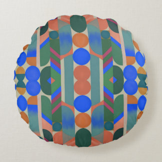 Modern Colorful Shapes ラウンドクッション