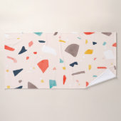 Modern colorful Terrazzo seamless patterns with co バスタオル (バスタオル)