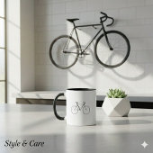 Modern Combo Mug with Clean Bicycle Design マグカップ
