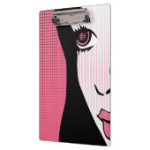 Modern Comic Book Pop Art of Woman's Face クリップボード (左)