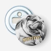 Modern Comic Simple Cool Custom Pet Photo 栓抜き (正面)