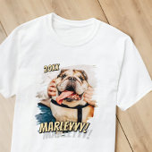 Modern Comic Simple Cool Grunge Custom Pet Photo Tシャツ
