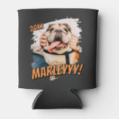 Modern Comic Simple Grunge Custom Pet Photo 缶クーラー (正面)