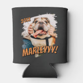 Modern Comic Simple Grunge Custom Pet Photo 缶クーラー (裏面)