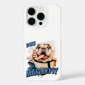 Modern Comic Simple Grunge Custom Pet Photo Case-Mate iPhoneケース (裏面)