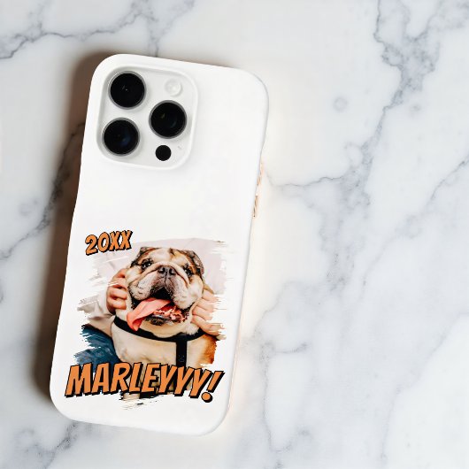 Modern Comic Simple Grunge Custom Pet Photo Case-Mate iPhoneケース