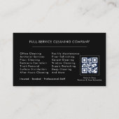 Modern Commercial Cleaning QR Code 名刺 (裏面)