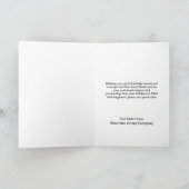 Modern Company Logo Black & Gold Christmas  カード (内部)