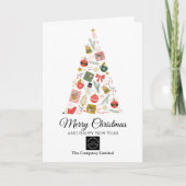 Modern Company Logo Christmas Tree カード (正面)