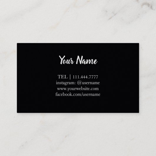 Modern Compass Gold Nautical Business Card 名刺 (裏面)