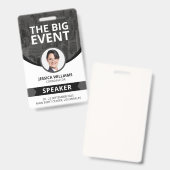 Modern Conference Event Guest Speaker ID Badge バッジ (正面＆裏面)