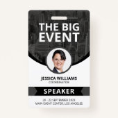 Modern Conference Event Guest Speaker ID Badge バッジ (正面)