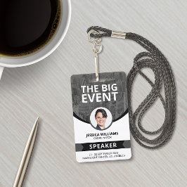 Modern Conference Event Guest Speaker ID Badge バッジ