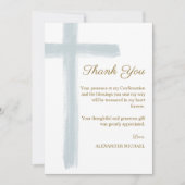 Modern Confirmation Blue Cross サンキューカード (正面)
