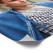 Modern Congrats Graduate 12 Photo Collage Black ポスター (角)