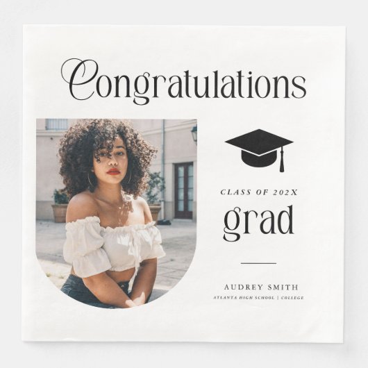 Modern Congratulations Grad Photo Graduation Arch (正面)
